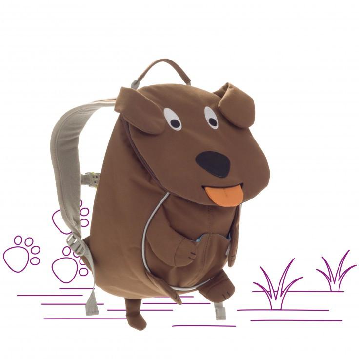 Affenzahn Small Alex the Dog Backpack for Kids - Lightweight & Durable School Bag for Boys & Girls - Perfect for Daycare, Preschool & Outdoor Adventures