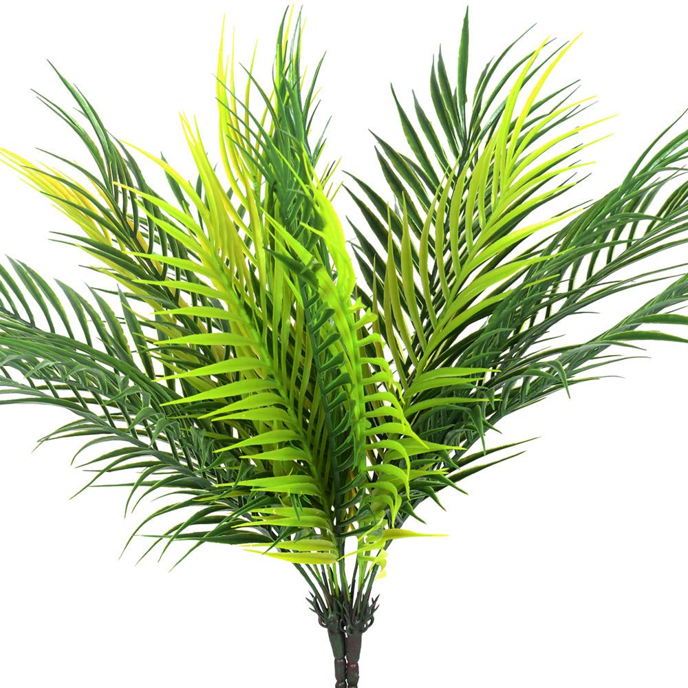 2 Pack Artificial Palm Tree Leaves - Tropical Faux Palm Frond Plants for Home Decor, Kitchen, Party, Wedding Arrangements - Perfect for Indoor Greenery and Event Decor, Green