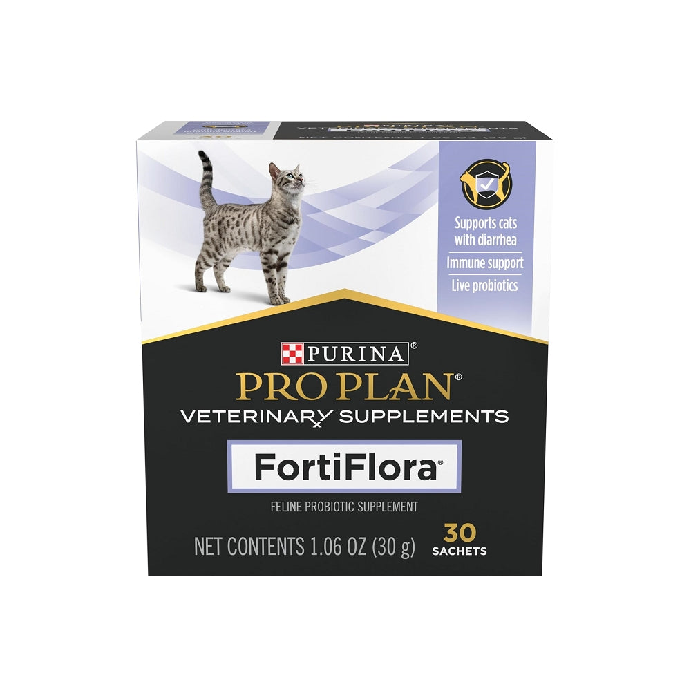 Premium Pro Plan Veterinary FortiFlora Cat Probiotic Supplement for Digestive Health - Supports Immune System & Gut Flora - Ideal for Cats with Diarrhea, Stress or Antibiotic Recovery