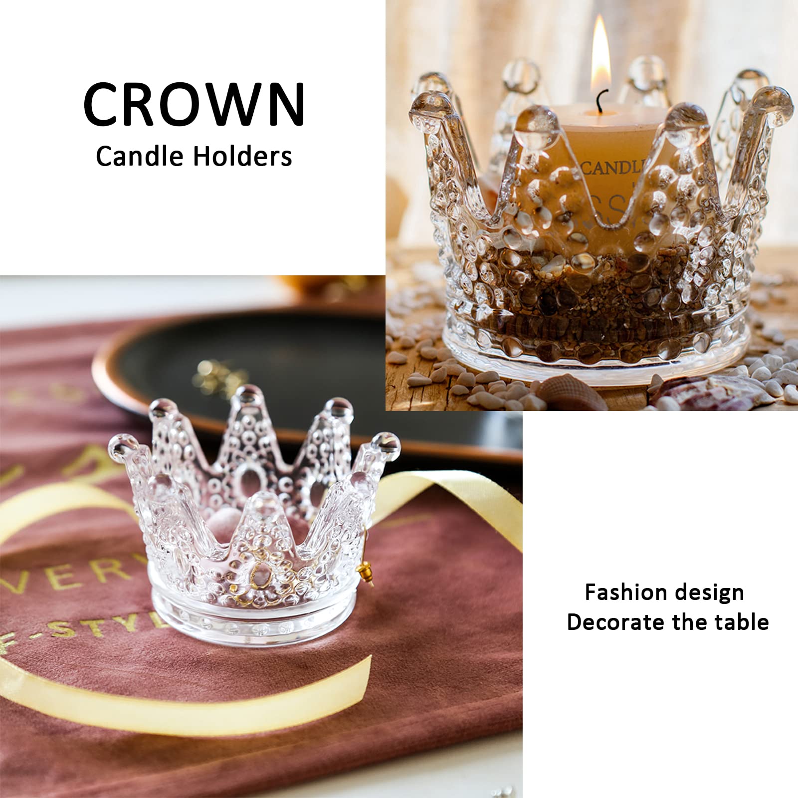 GOLDEAL 12-Piece Clear Glass Tealight Candle Holders Set - Elegant Votive Candle Holders for Weddings, Parties, Dinner Table Decor & Christmas Centerpieces - Perfect for Romantic Ambiance, Holiday Decor & Special Events
