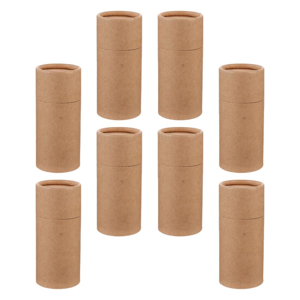 8pcs Essential Oil Bottle Storage Tubes - Kraft Paper Cylinder Containers with Lids for Aromatherapy Oils, DIY Crafts & Gift Packaging | Perfect for Home Organization, Spa Use & Handmade Projects