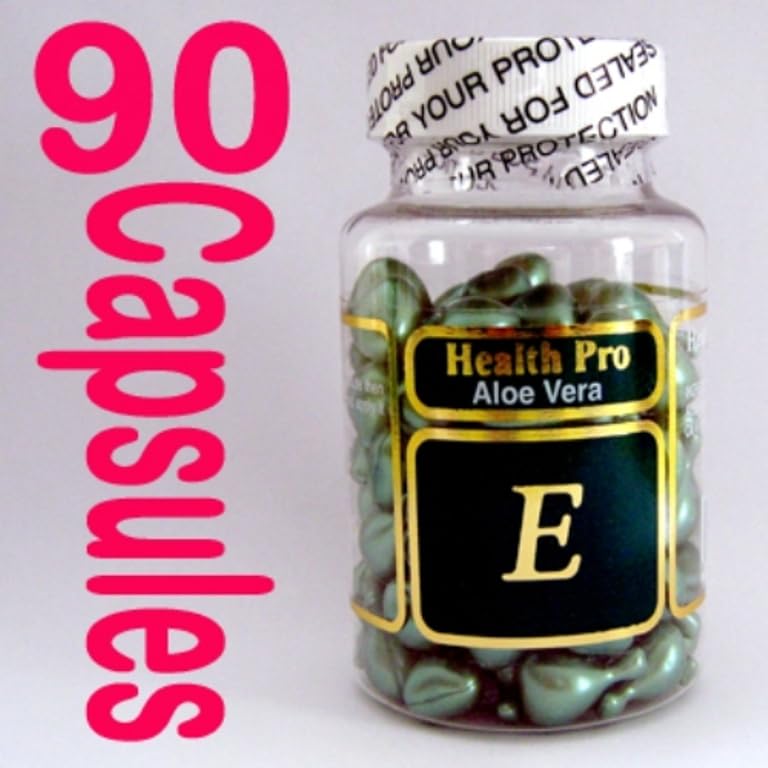 Aloe Vera & Vitamin E Moisture Complex Supplement - 90 Capsules per Bottle (12 Pack) for Hydration & Skin Health - Perfect for Daily Wellness & Beauty Routine