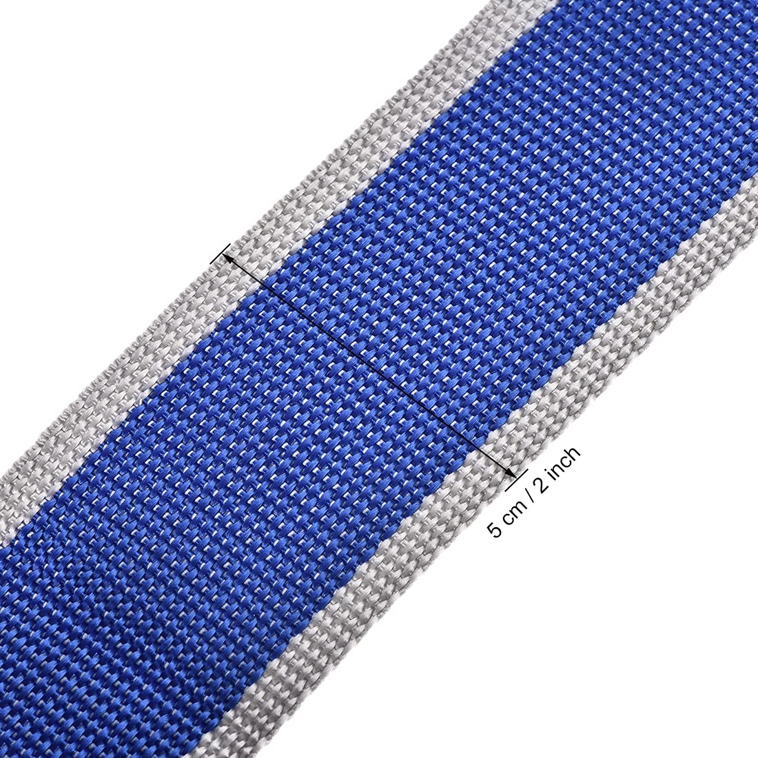 uxcell Adjustable Luggage Straps with Buckle Label - 2Mx5cm PP Travel Suitcase Belts (Blue Gray, 2Pcs) - Secure Packing Accessories for Airplane, Train & Cruise Travel
