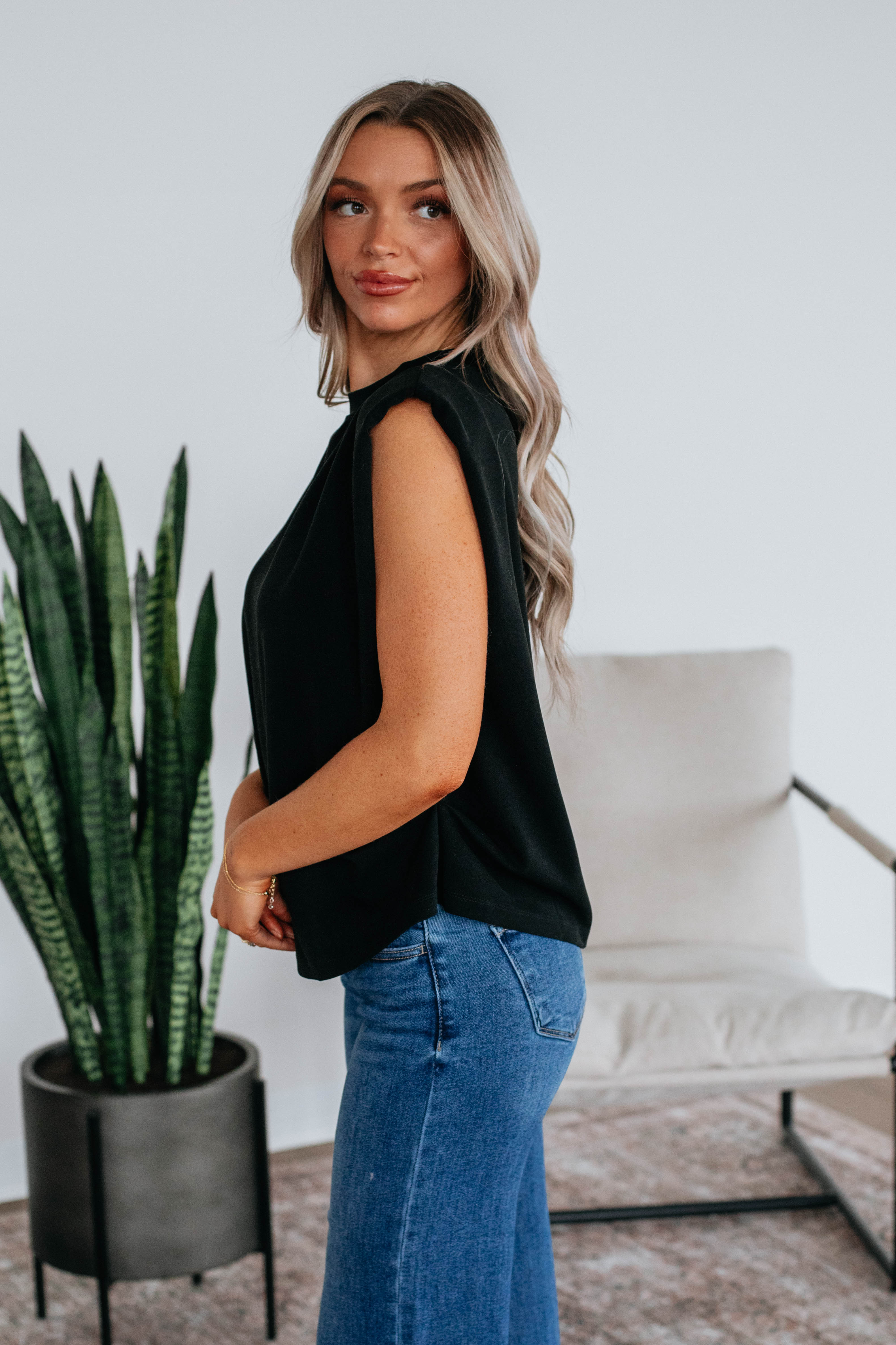 Coen Ruched Top for Women - Elegant Black Blouse for Casual & Party Wear | Perfect for Date Nights & Office Outfits