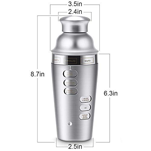 Premium 700ML Boston Cocktail Shaker Set with Built-in Strainer & Measuring Jigger - Professional Bartender Kit with Recipe Guide - Perfect for Home Bars, Parties & Mixology Enthusiasts