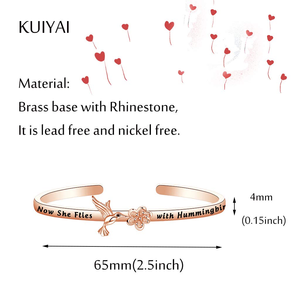 Hummingbird Memorial Bracelet - Sympathy Gift for Her - Bereavement Jewelry for Comfort & Healing
