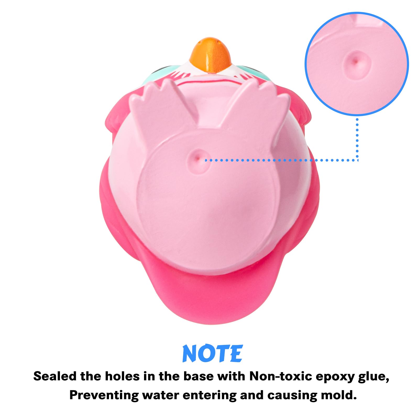 **Non-Toxic Bath Toys for Babies 6-18 Months & Toddlers 1-3 Years - 8PC No-Hole Animal Bathtub Toys Set (Animal C) - Safe, Fun & Educational Bath Time Play for Infants**