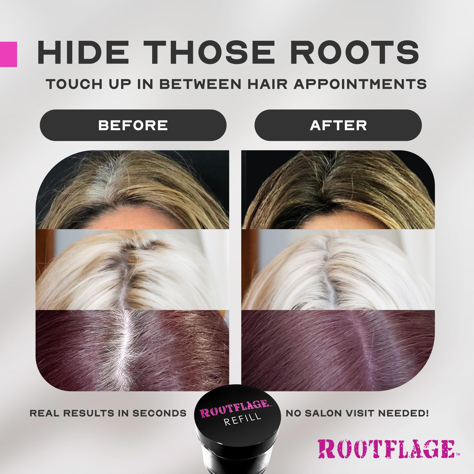 Root Touch Up Powder - 04 Light Brown | Temporary Hair Color & Thinning Hair Concealer | Refill Jar with Detail Brush (0.31 oz) | Covers Gray Roots & Thinning Areas for Instant Volume | Perfect for Daily Use, Travel & Quick Touch-Ups