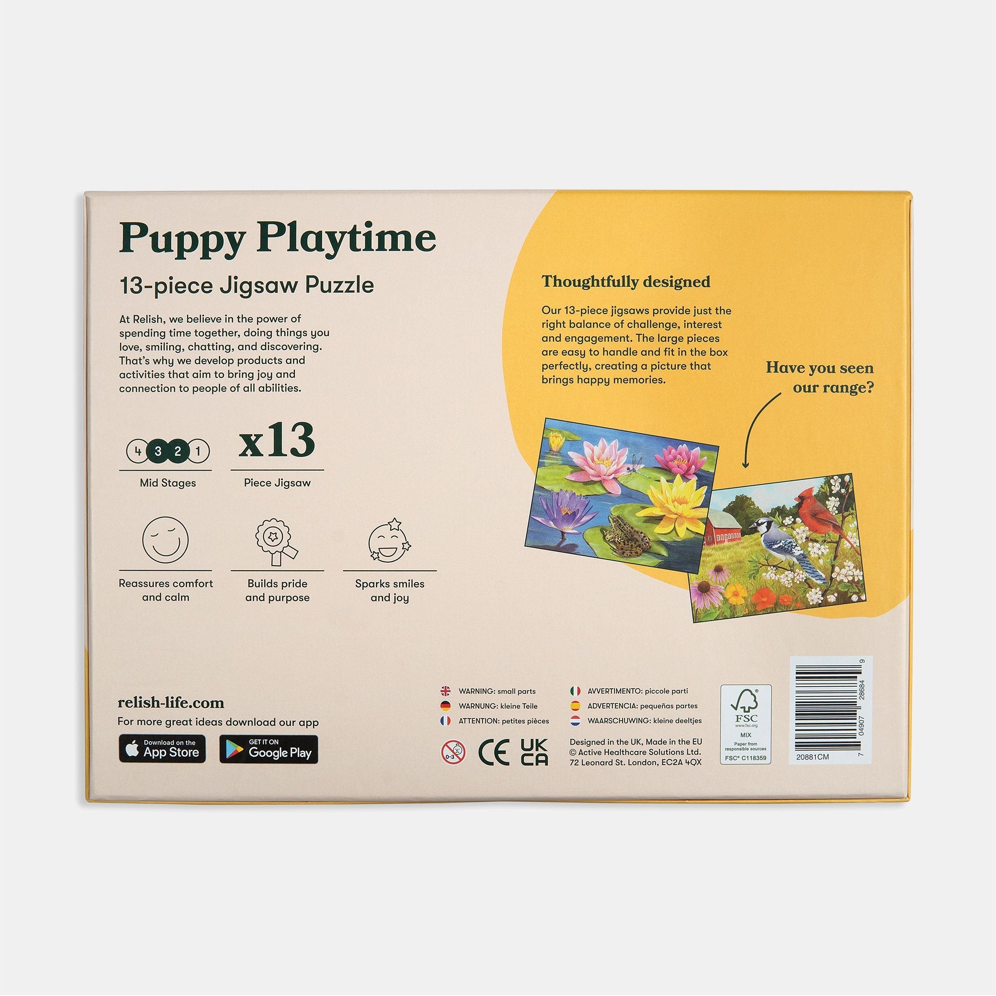 13 Piece Jigsaw Puzzle - Cute Puppy Playtime Educational Toy for Kids Ages 3-5 | Fun Learning Activity for Preschoolers & Toddlers | Perfect for Birthday Gifts & Classroom Rewards