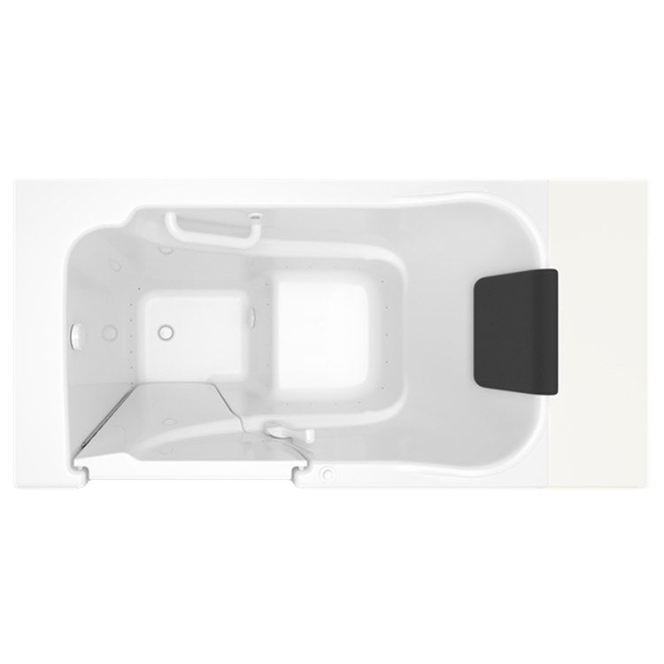 3052 Series 30W x 52L Gelcoat Walk-In Air Spa Bathtub - Left Hand Drain & Faucet - Perfect for Home Relaxation & Hydrotherapy