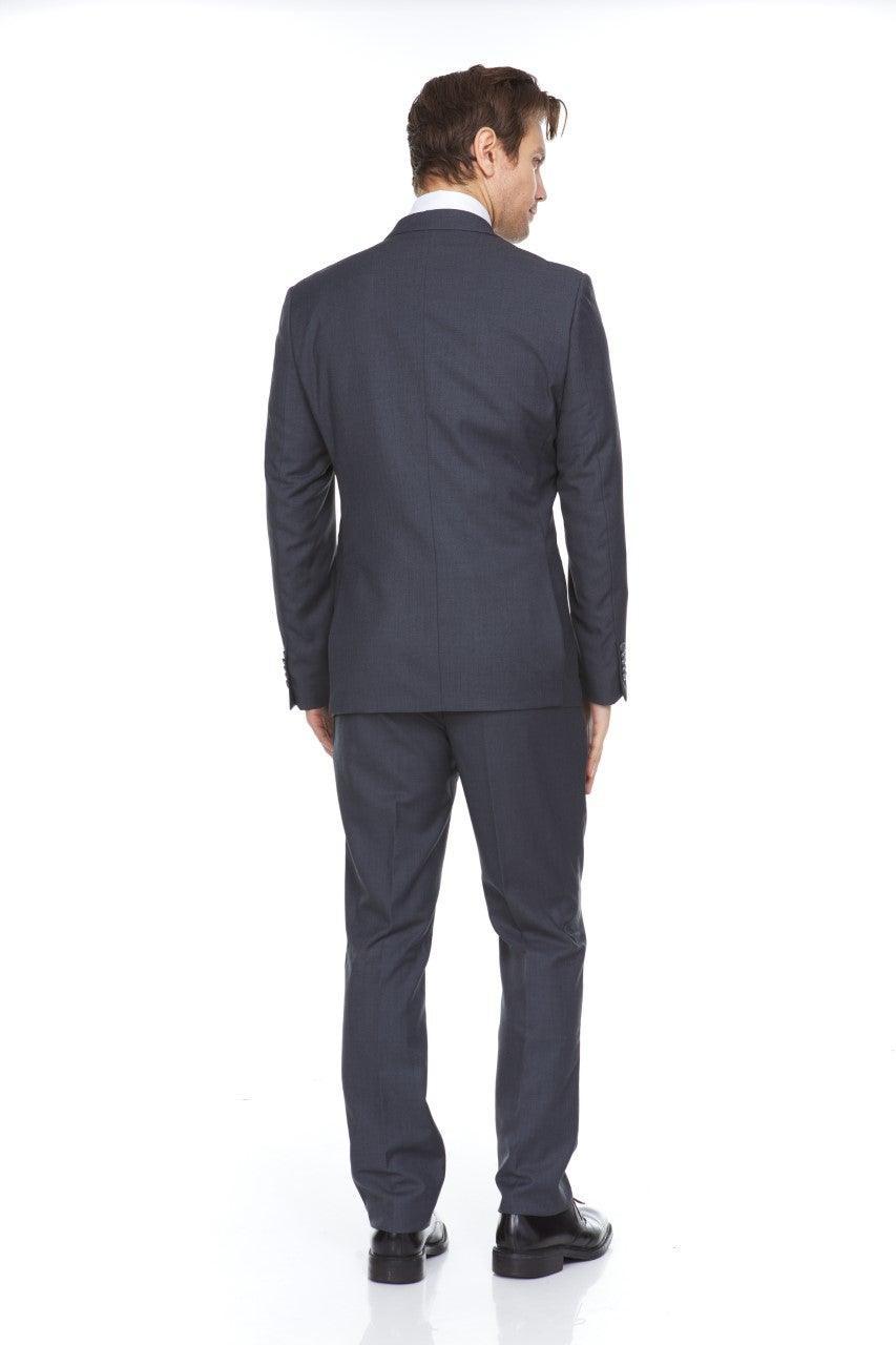 Ferera Collection Men's 3-Piece Modern Fit Gray Suit for Business, Weddings & Formal Events | Premium Slim Fit Suit Jacket, Vest & Pants Set