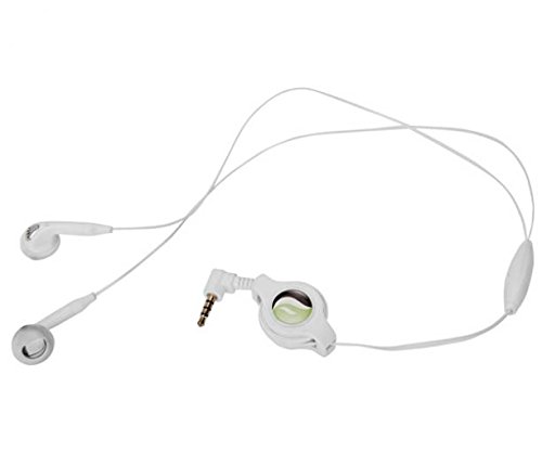 Wireless Retractable Earbuds with Built-in Mic - 3.5mm Hands-Free Headphones Compatible with T-Mobile REVVL 5G/4/Plus - Perfect for Running, Commuting & Gym Workouts