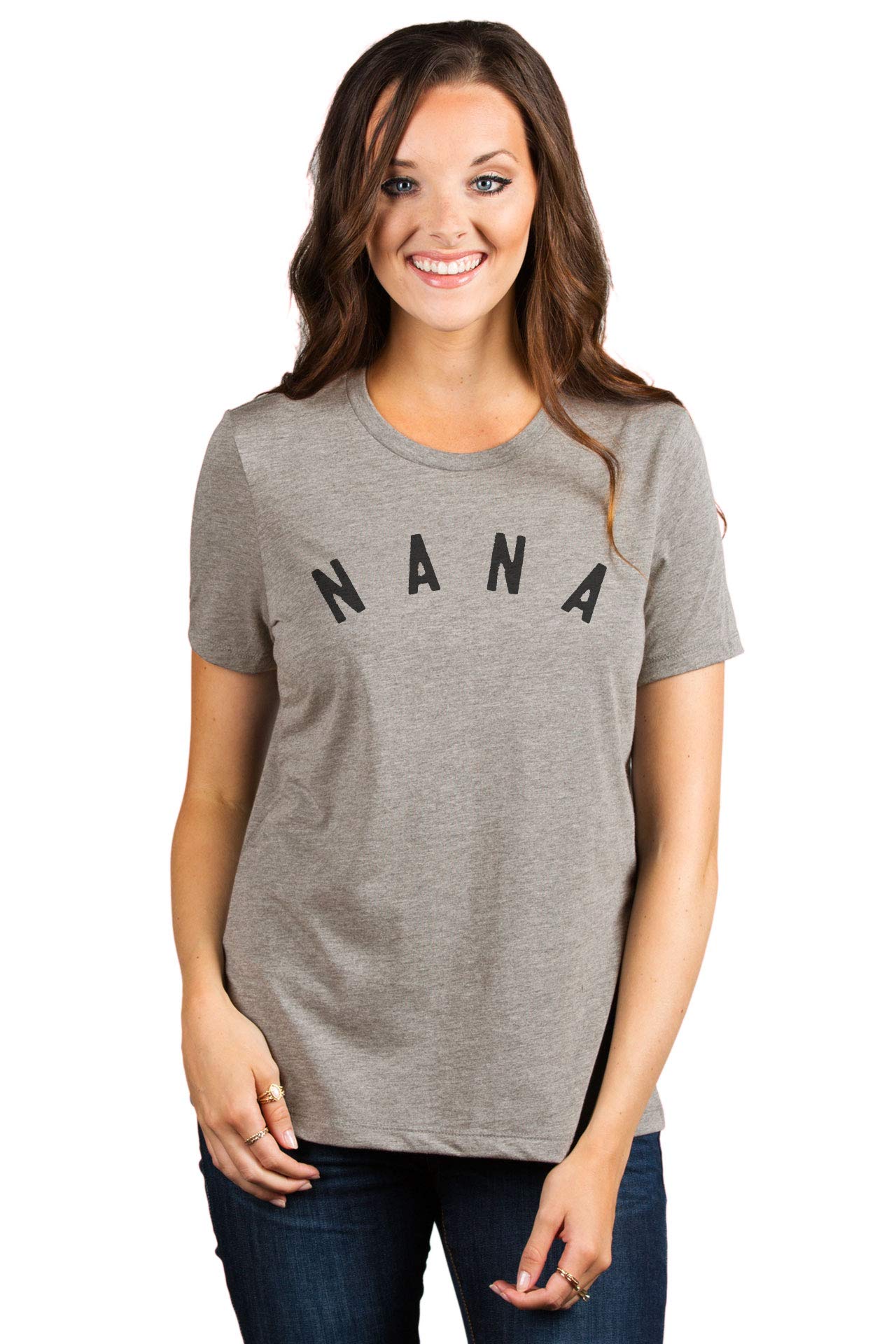 Simply Nana Women's Casual Relaxed Fit T-Shirt - Soft Cotton Comfortable Everyday Basic Tee for Work, Travel & Weekend Outfits
