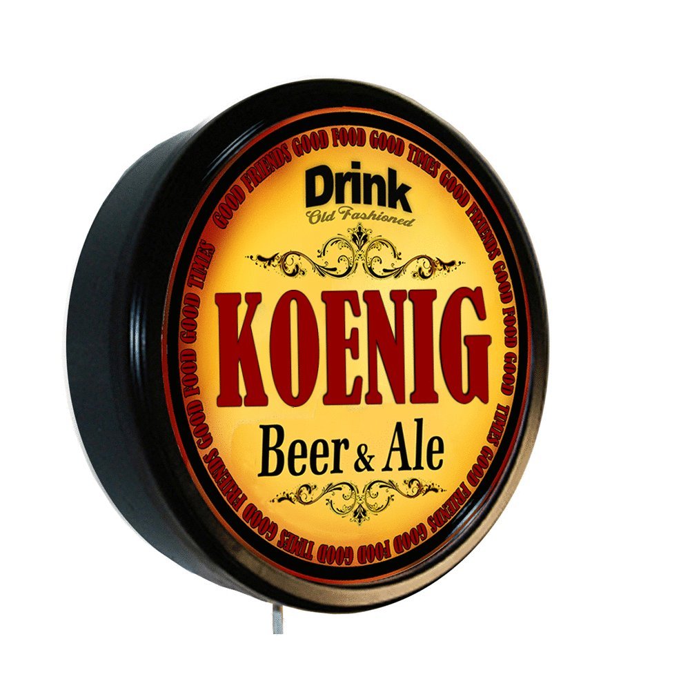 Koenig Beer and Ale Cerveza Lighted Wall Sign - Vintage Pub Decor for Home Bar, Man Cave & Restaurant - Perfect for Beer Lovers & Collectors