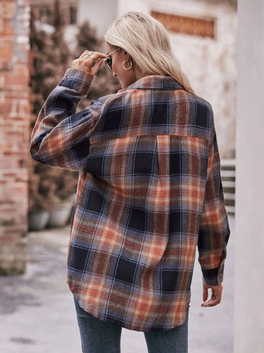 Stylish Plaid Dropped Shoulder Longline Shirt for Men & Women | Casual Oversized Flannel Shirt | Perfect for Fall Layering, Streetwear Outfits and Cozy Loungewear