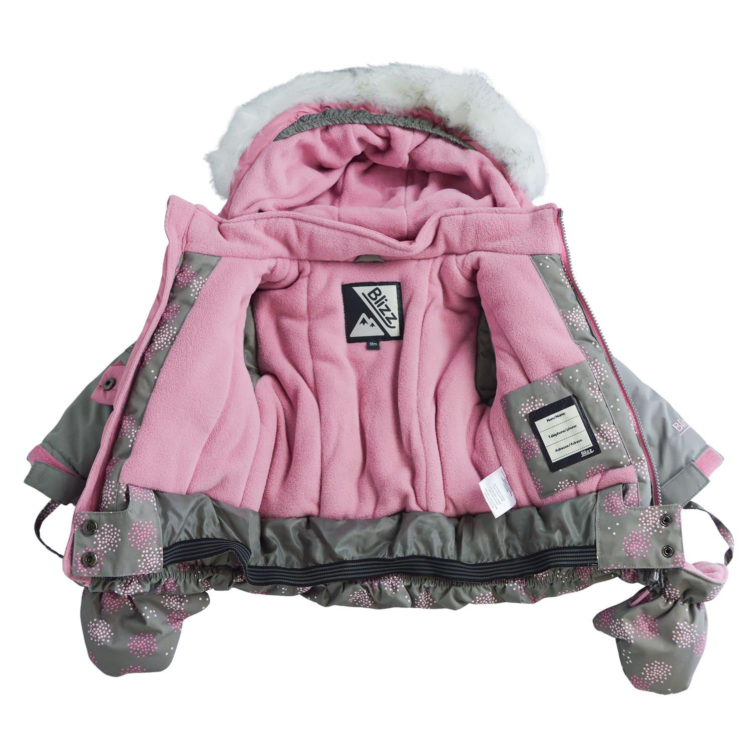 Blizz Toddler Girl Snow Suit - Waterproof Winter Jacket & Pants Set for Girls (18 Months to 6 Years) - Perfect for Snow Play, Sledding & Outdoor Winter Activities