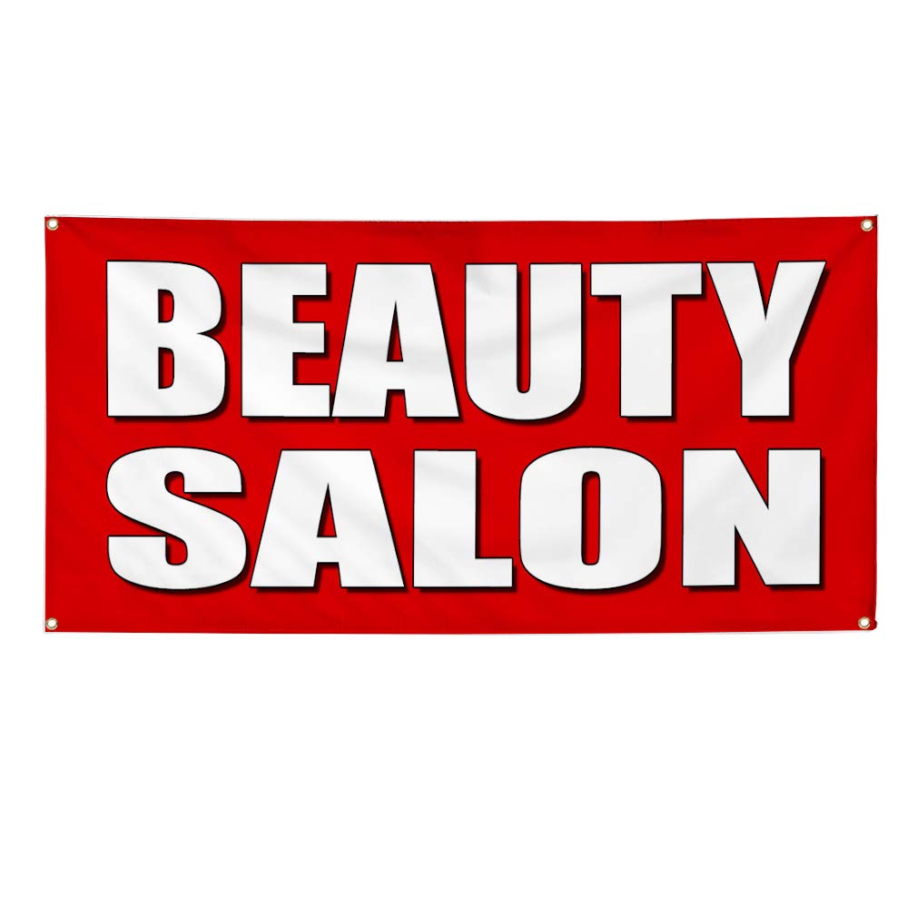 Custom Vinyl Banner for Beauty Salon Promotion - Weatherproof Outdoor Business Sign with 10 Grommets (60x144 Inches) - Perfect for Storefronts, Events & Trade Shows