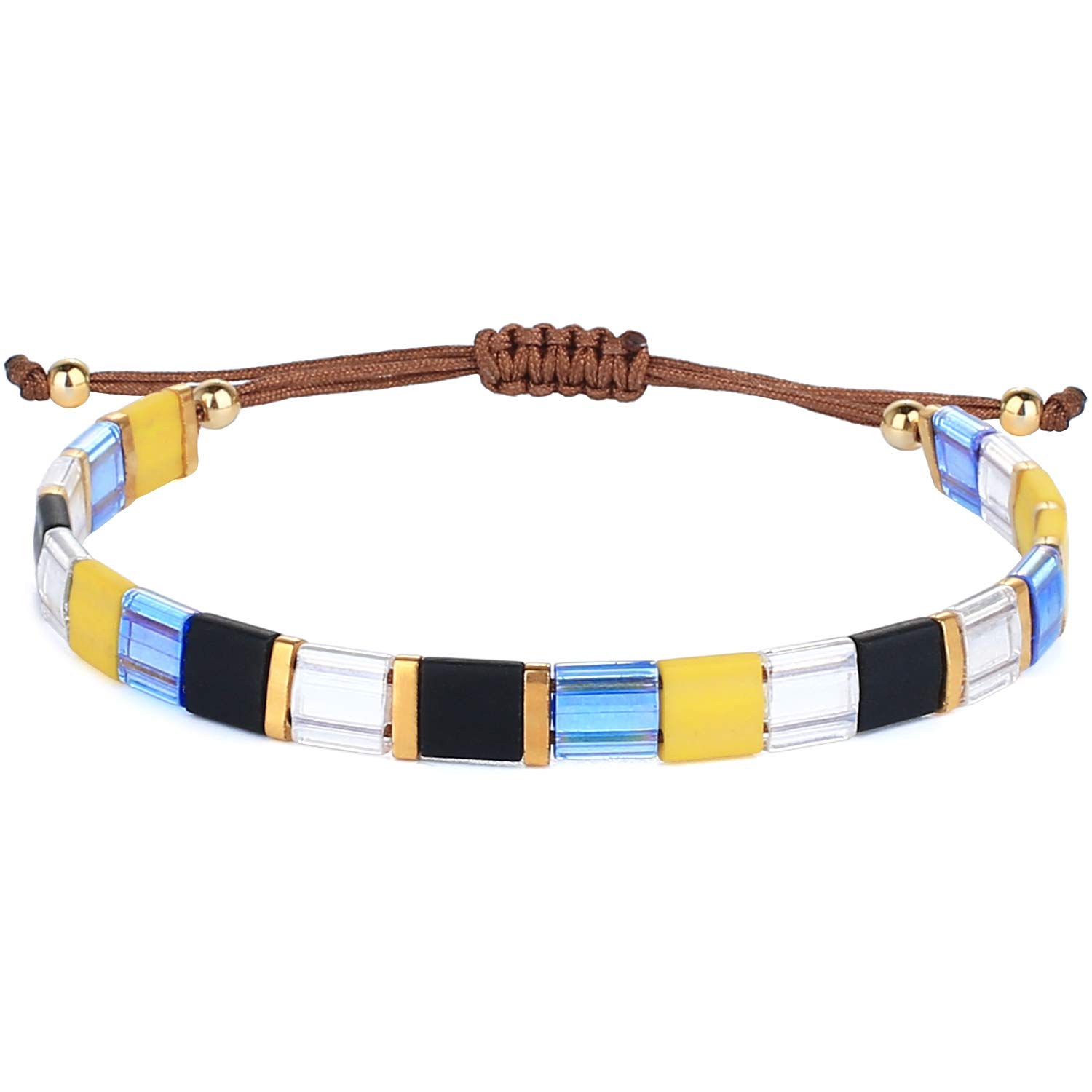 KELITCH Women's Tila Beads Charm Stretch Bracelet - Colorful Candy Beaded Wrap Friendship Bracelet for Women & Girls, Perfect for Gifts, Parties & Everyday Wear