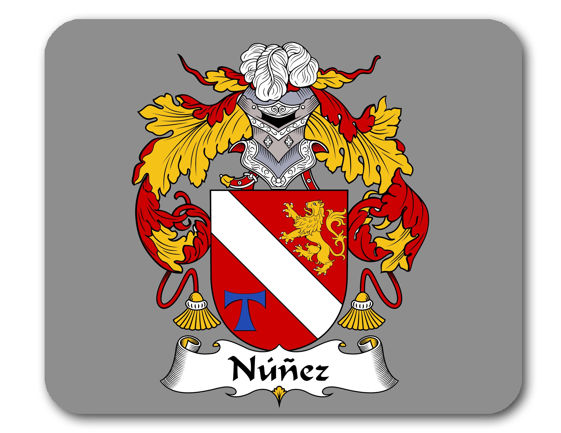 Nunez Coat of Arms Mouse Pad - Premium Gaming & Office Desk Mat with Non-Slip Rubber Base - Perfect for PC, Laptop & Computer Workstations
