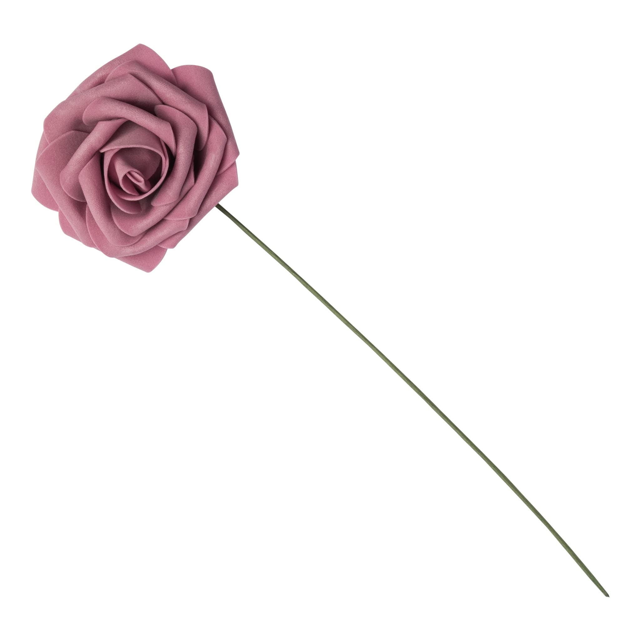 50 Pcs Artificial DIY Foam Rose Stems - Mauve & Dusty Rose for Wedding Bouquets, Home Decor, Event Centerpieces, and DIY Craft Projects