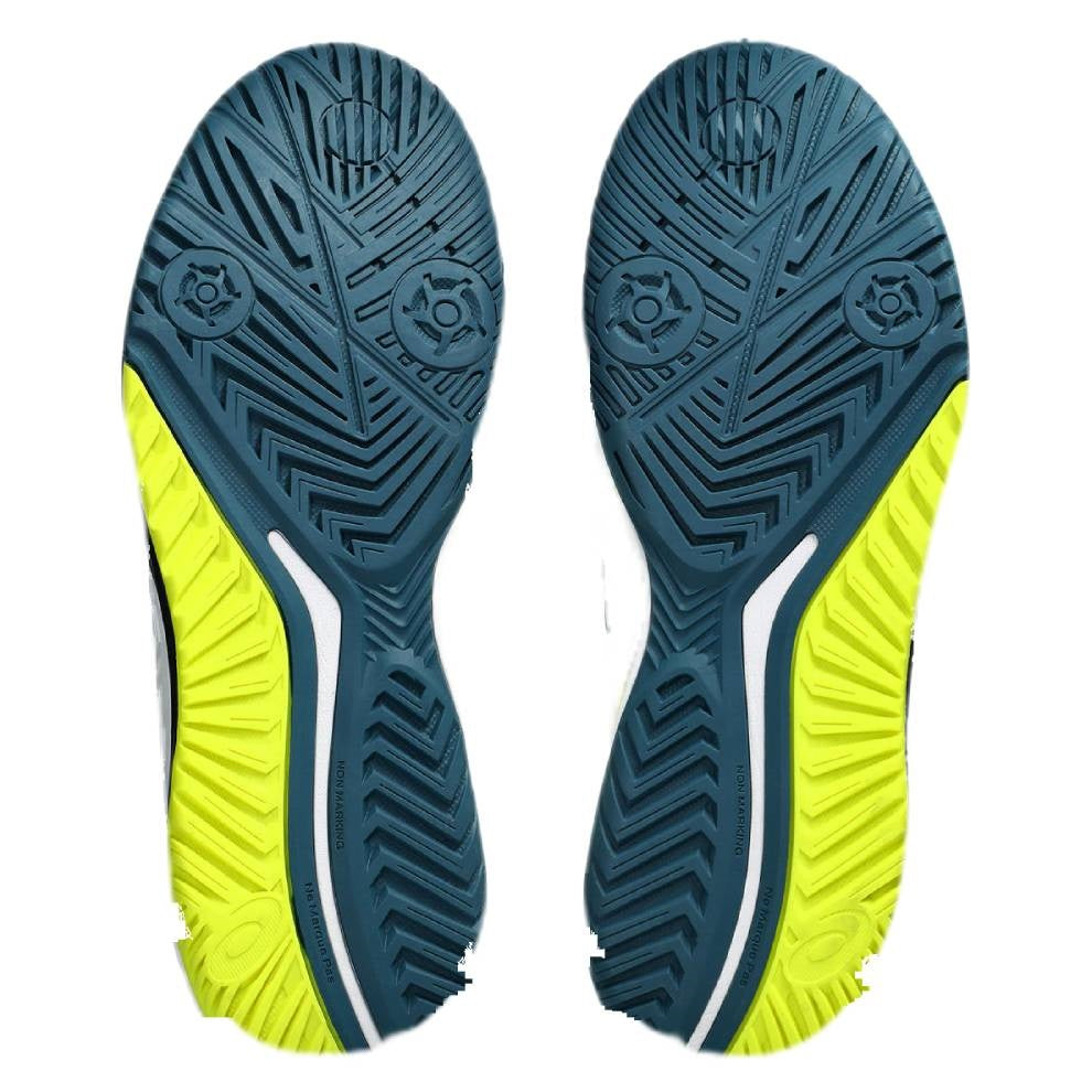 ASICS Gel Resolution 9 Men's Tennis Shoes - White/Restful Teal - High-Performance Court Shoes for Competitive Play & Training - Perfect for Hard Court Tennis Matches & Gym Workouts