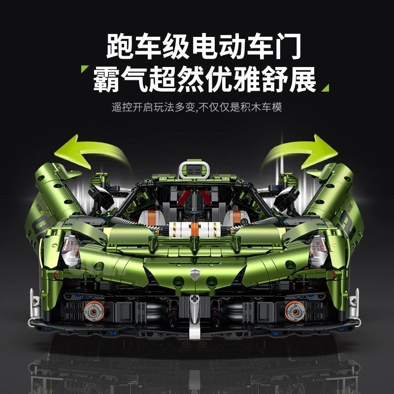 3838pcs GULY 10628 Koenigsegg 1:8 Scale Model Car - 18K Gold Electroplated Collectible Sports Car for Display & Gift Giving