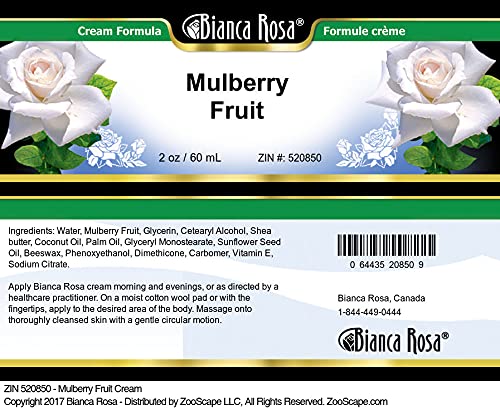 Organic Mulberry Fruit Cream for Skin Care (2 oz, Pack of 3) - Natural Moisturizer for Dry & Sensitive Skin - Perfect for Night Routine & Daily Hydration