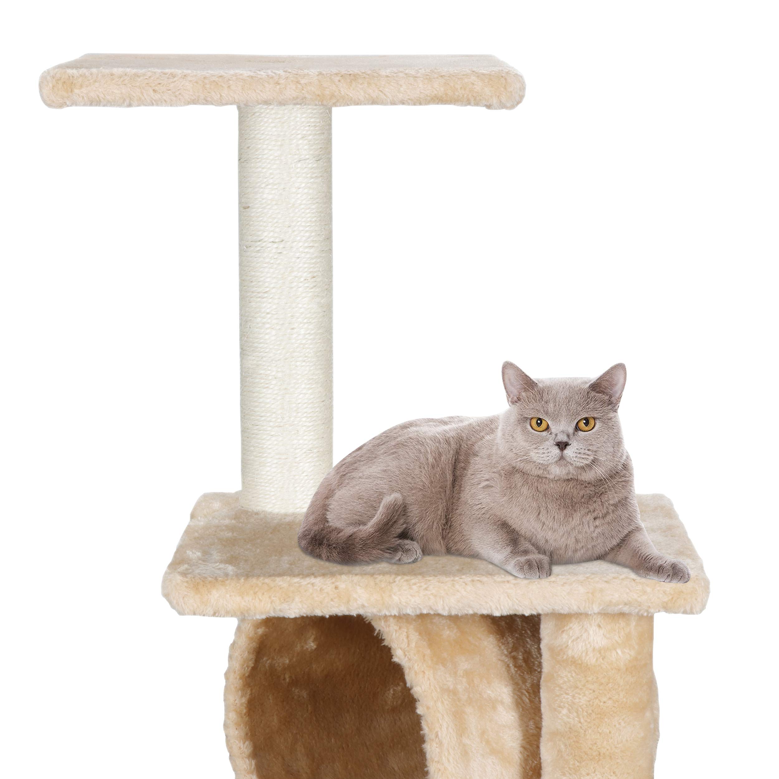 Nova Microdermabrasion Cat Tree for Indoor Cats - 36 Inch Tall Cat Tower with Scratching Posts & Ultra Soft Plush Covering - Durable Cat Condo Furniture for Kittens & Adult Cats - Perfect for Play, Rest & Climbing in Home or Office