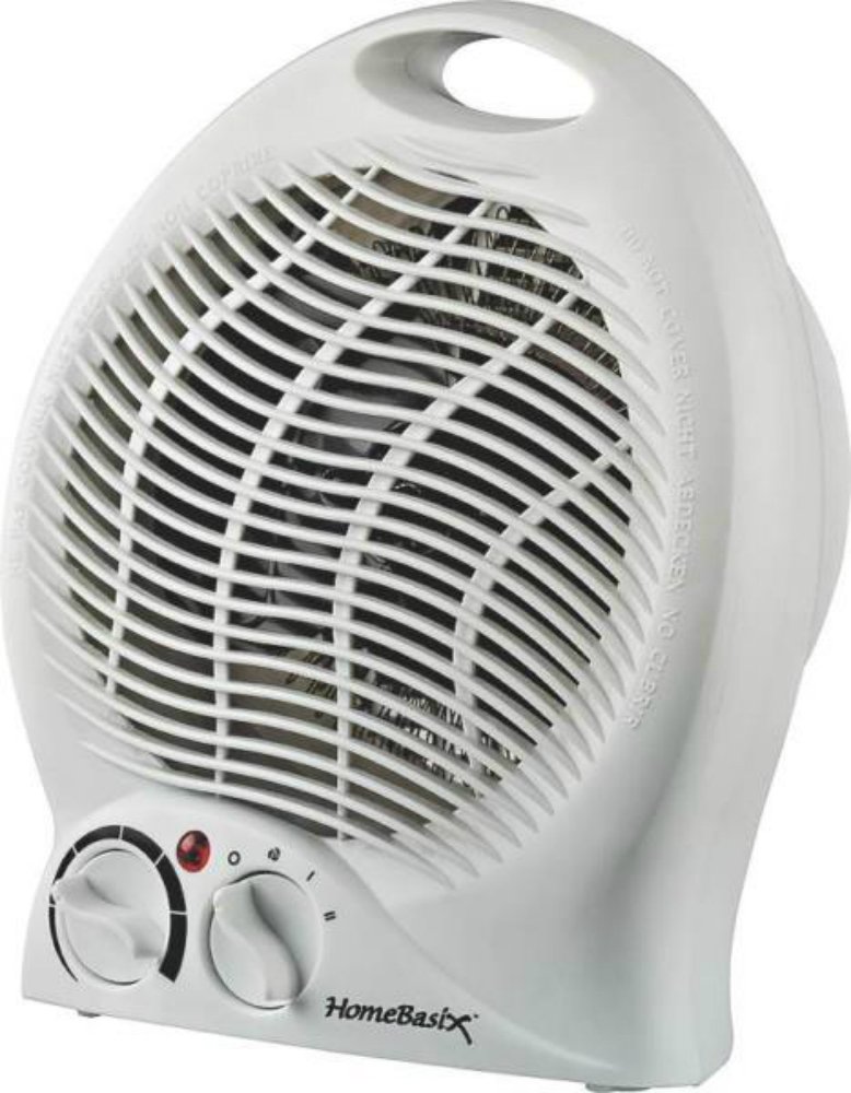HOMEBASIX FH04 Compact Heater Fan - 750W/1500W Dual Power, Portable Space Heater for Home & Office, Quiet Personal Heating Solution for Winter - Perfect for Bedroom, Living Room & Small Spaces