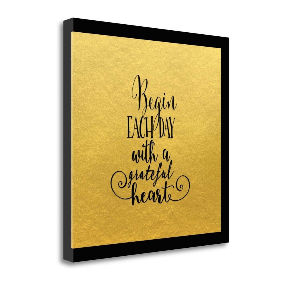 Begin Each Day by Tara Moss - Premium Fine Art Giclee Print on Gallery Wrap Canvas, Ready to Hang Wall Decor for Living Room, Bedroom & Office