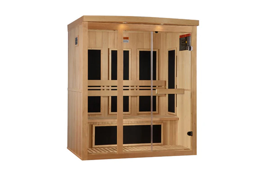 Premium 6-Person Near Zero EMF Far Infrared Sauna for Home Spa & Detox - Perfect for Relaxation, Pain Relief & Wellness Therapy