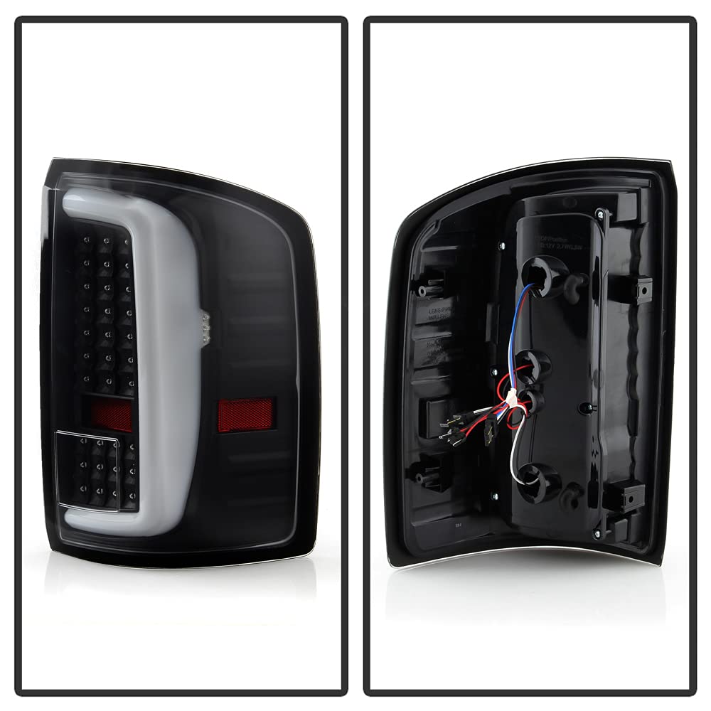 High-Performance LED Light Bar Tube Tail Lights for 2014-2018 GMC Sierra 1500 & 2015-2019 2500HD/3500HD Trucks - Durable Black Housing - Upgrade Your Truck's Style & Nighttime Visibility for Off-Roading, Towing & Daily Driving