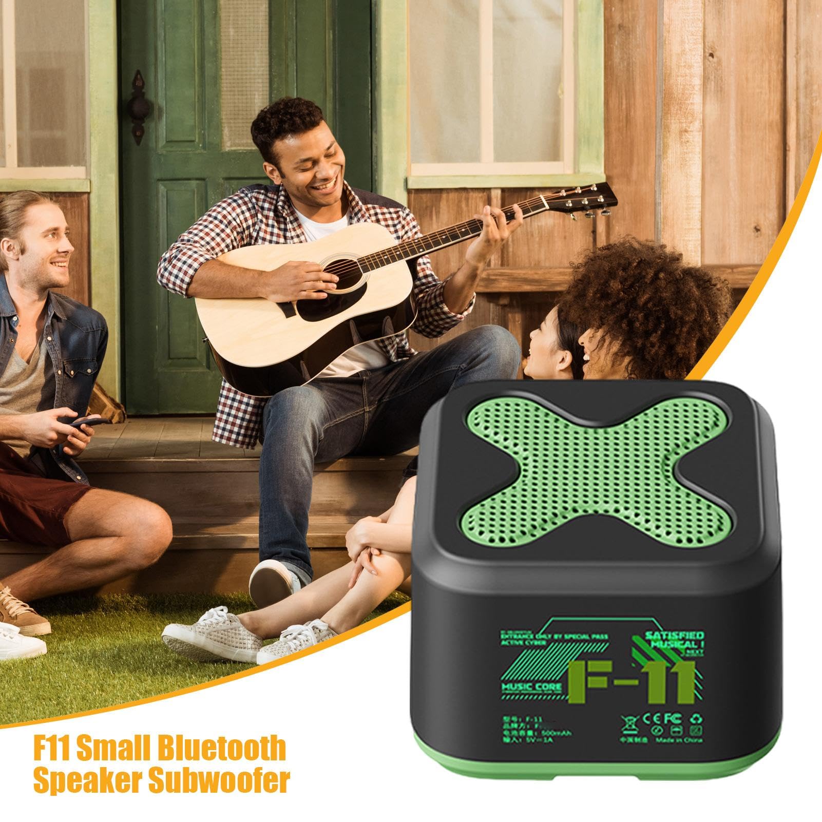 Outdoor Waterproof Wireless Speakers with Subwoofer - Portable Bluetooth Speaker for Camping, Beach, Car, Shower, Party, and Home Use