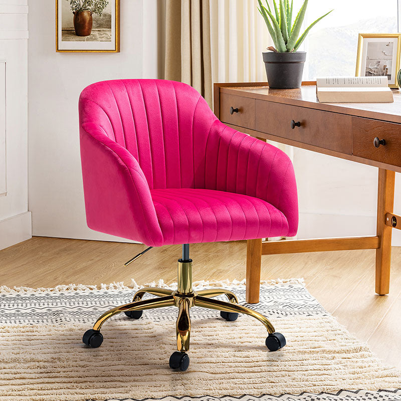 Luxury Velvet Office Chair - Ergonomic Desk Chair with Adjustable Height for Home & Workspace - Perfect for Remote Work, Gaming & Study
