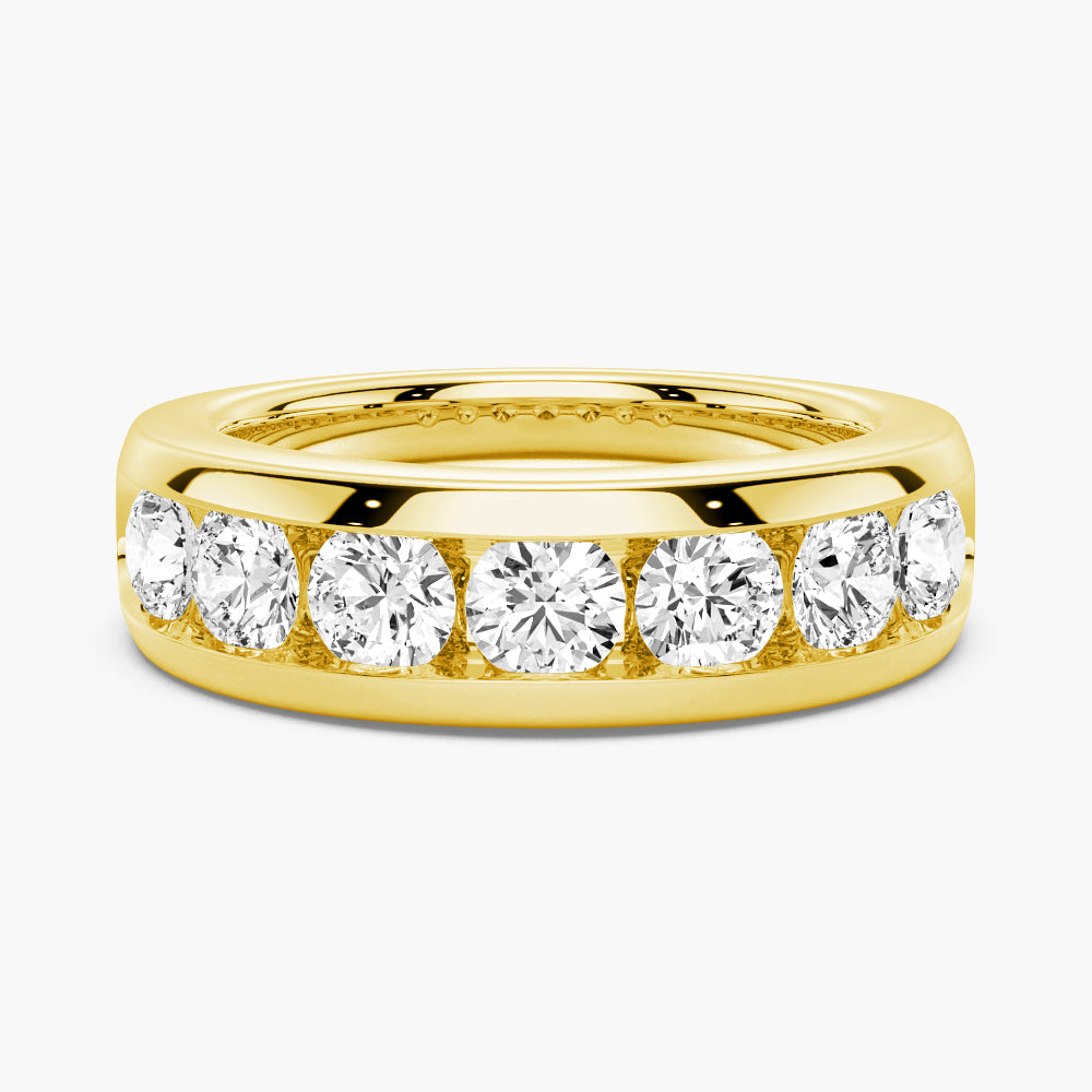 8mm Channel Set Moissanite Men's Wedding Band - Durable & Hypoallergenic Tungsten Ring for Grooms, Engagement & Anniversary Gifts - Perfect for Everyday Wear & Special Occasions