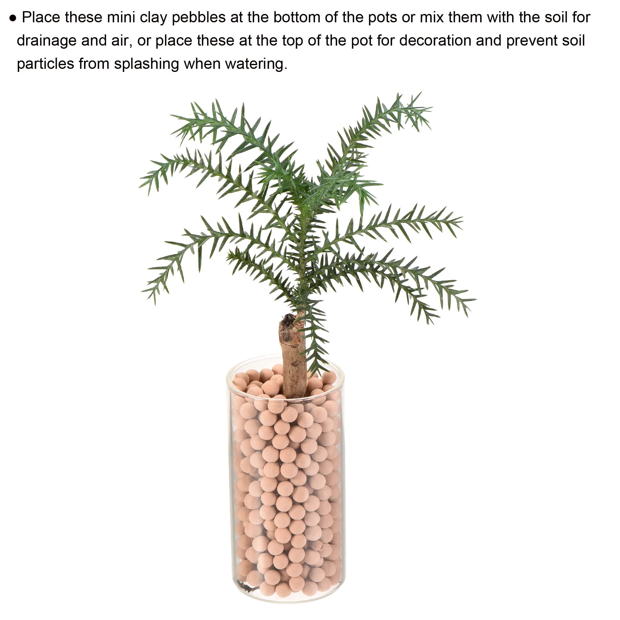 MECCANIXITY 7-8mm Clay Pebbles - 0.22 lbs Hydroponic Growing Media for Indoor Plants, Orchids, Bonsai Trees | Perfect for Hydroponics, Aquaponics, Vase Filler & Garden Decor