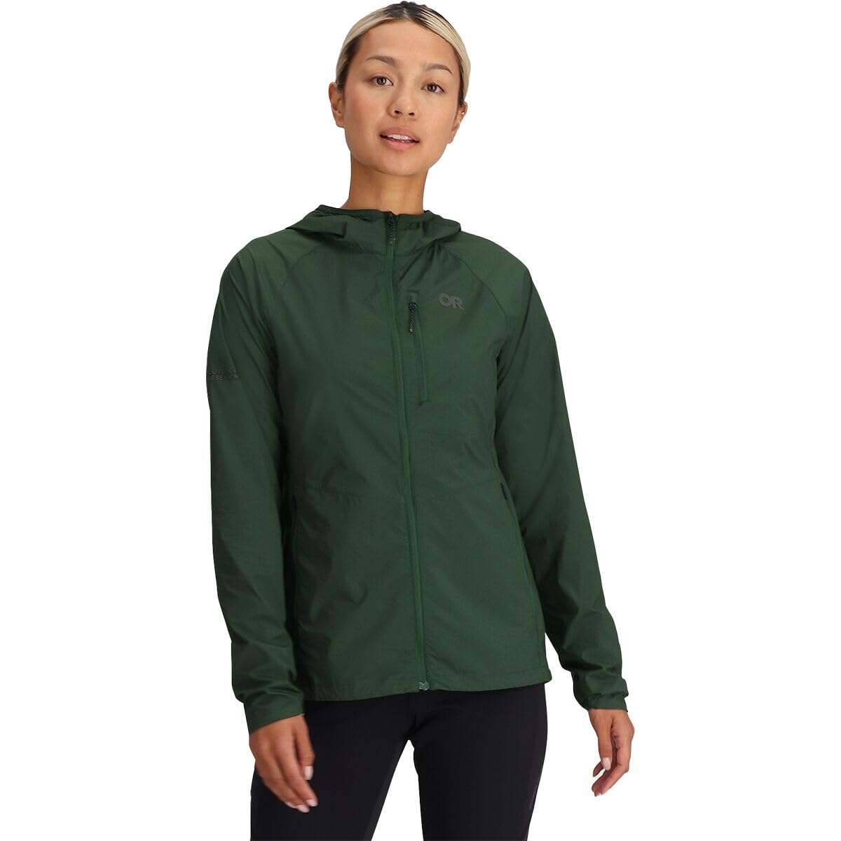 Outdoor Research Women's Shadow Wind Hoodie - Lightweight Windproof Jacket for Hiking & Running (Grove, Size L) | Perfect for Outdoor Adventures & Travel