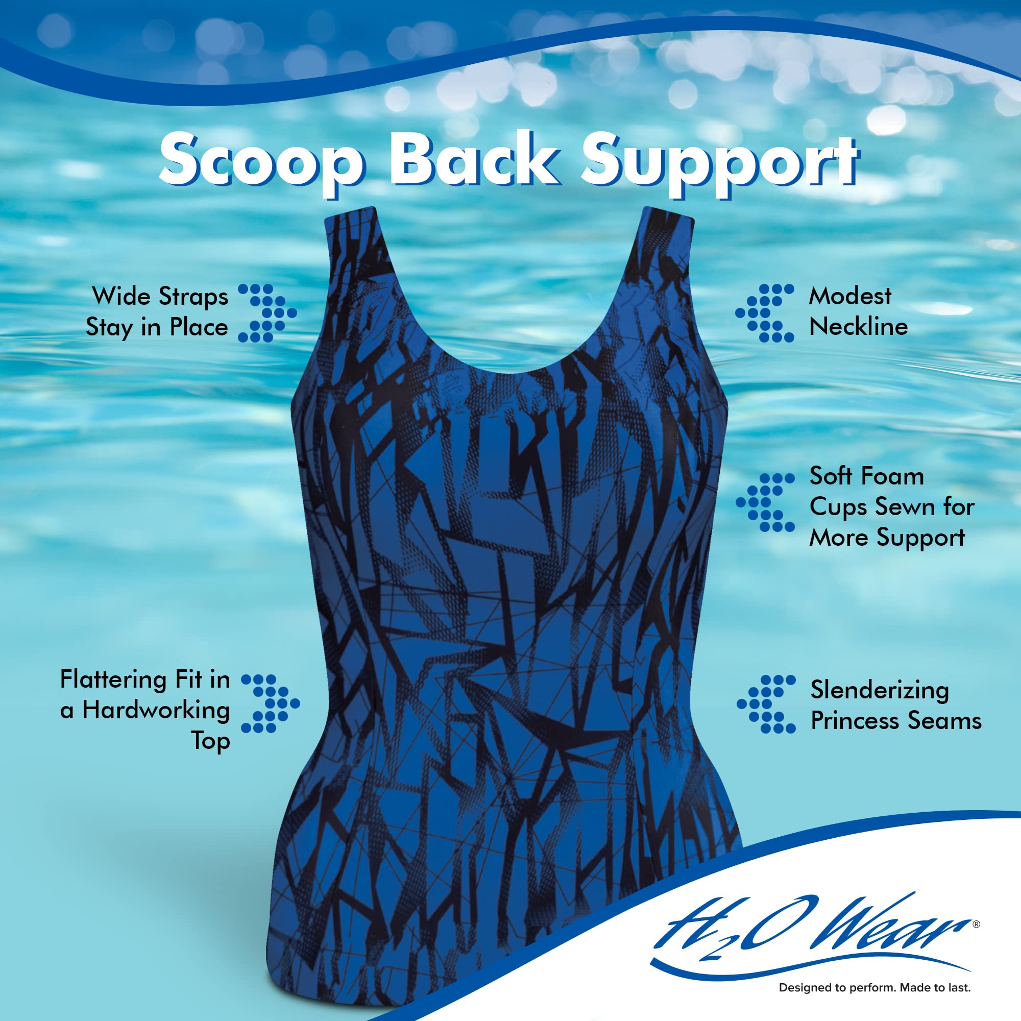 Women's Chlorine Resistant Princess Seam Tankini Swimwear Top - Stylish Swim Top for Women, Perfect for Pool, Beach & Vacation | UV Protection & Quick Dry