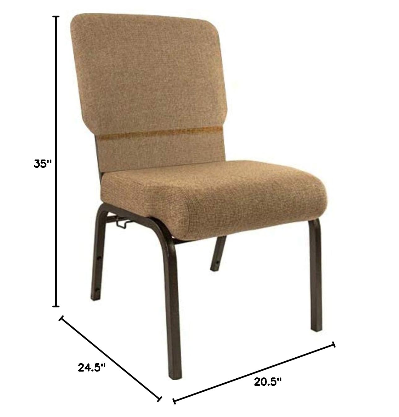 Flash Furniture Advantage Mixed Tan Church Chair 20.5