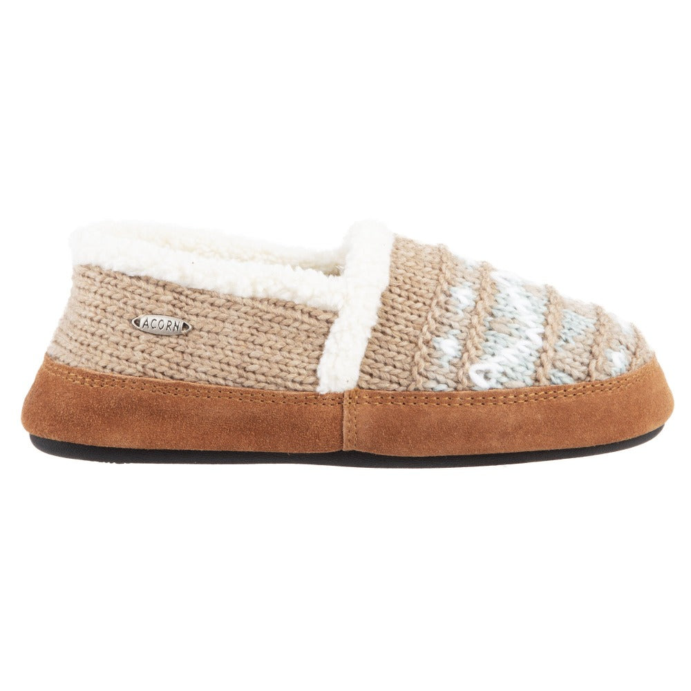 Women's Acorn® Nordic Moc Slippers with Indoor/Outdoor Sole - Cozy House Shoes for Winter, Home, Travel & Outdoor Use