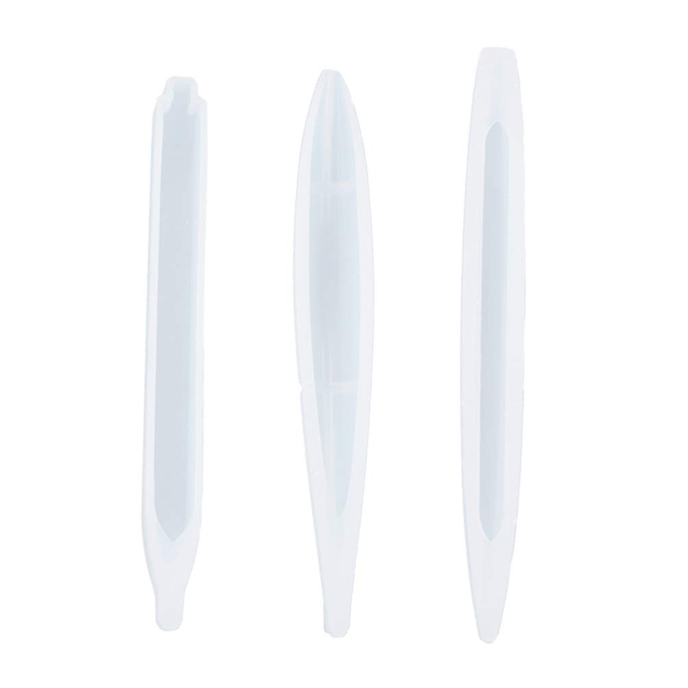 EXCEART 3-Piece Crystal Silicone Pen Molds for DIY Resin Crafts - Ballpoint Pen Shape Epoxy Casting Molds for Jewelry Making, Pencil Resin Molds (Perfect for DIY Gifts, Home Decor & Craft Projects)