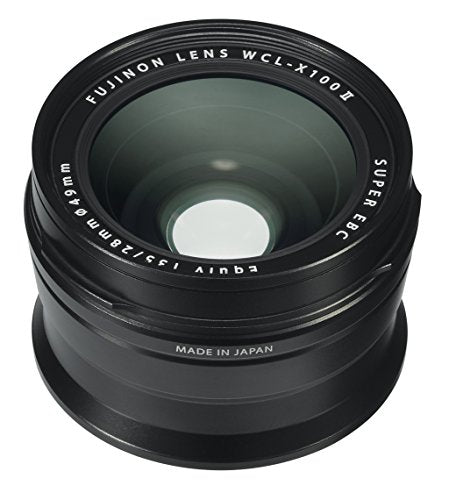 Fujifilm X100 WCL-X100 II Wide Conversion Lens (Black) - Compatible with X100 Series Cameras for Landscape & Street Photography