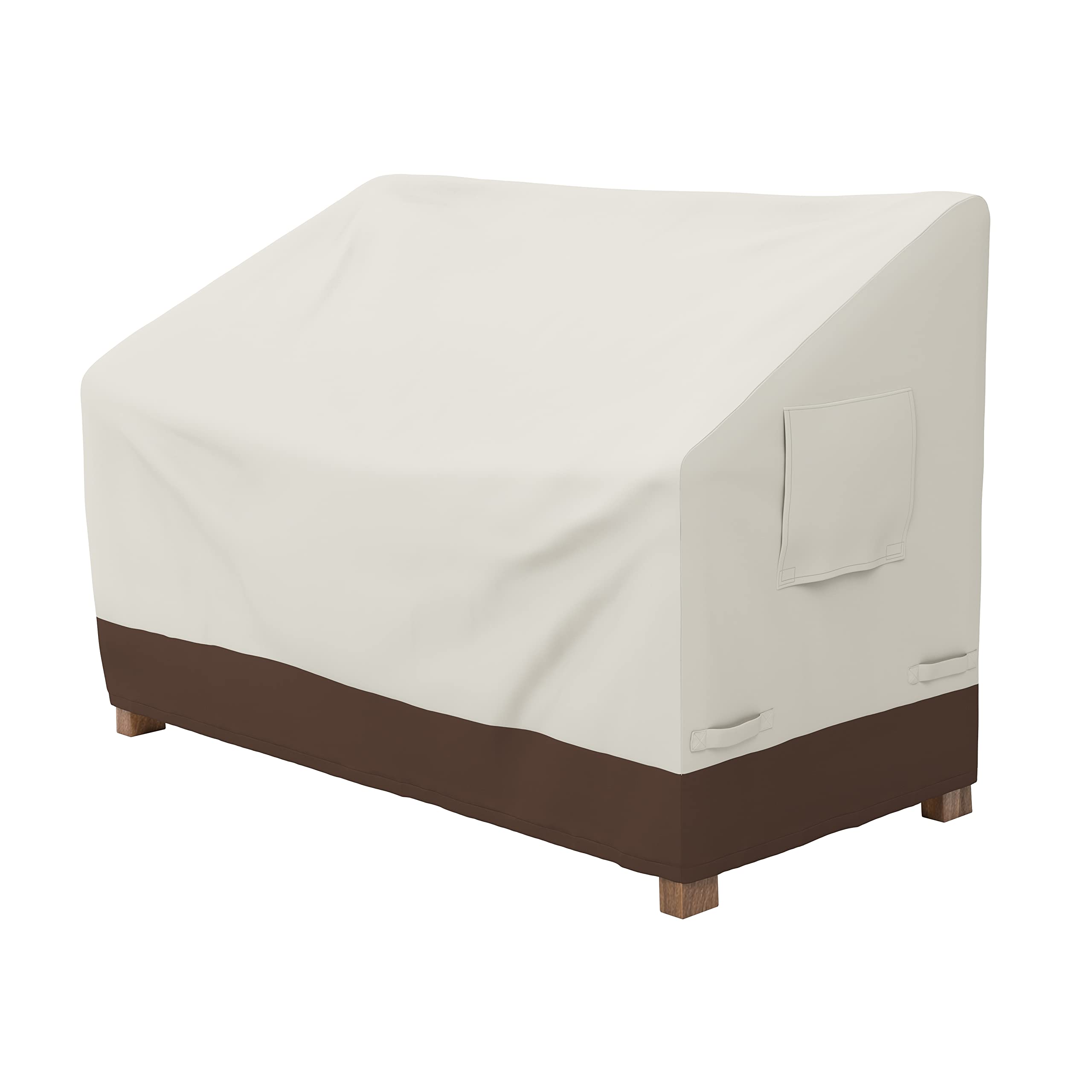 Amazon Basics 2-Piece Deep-Seat Patio Furniture Cover Set with 2-Seater Bench Cover - Waterproof Outdoor Couch & Chair Protector for All-Weather Use in Backyard, Deck or Garden