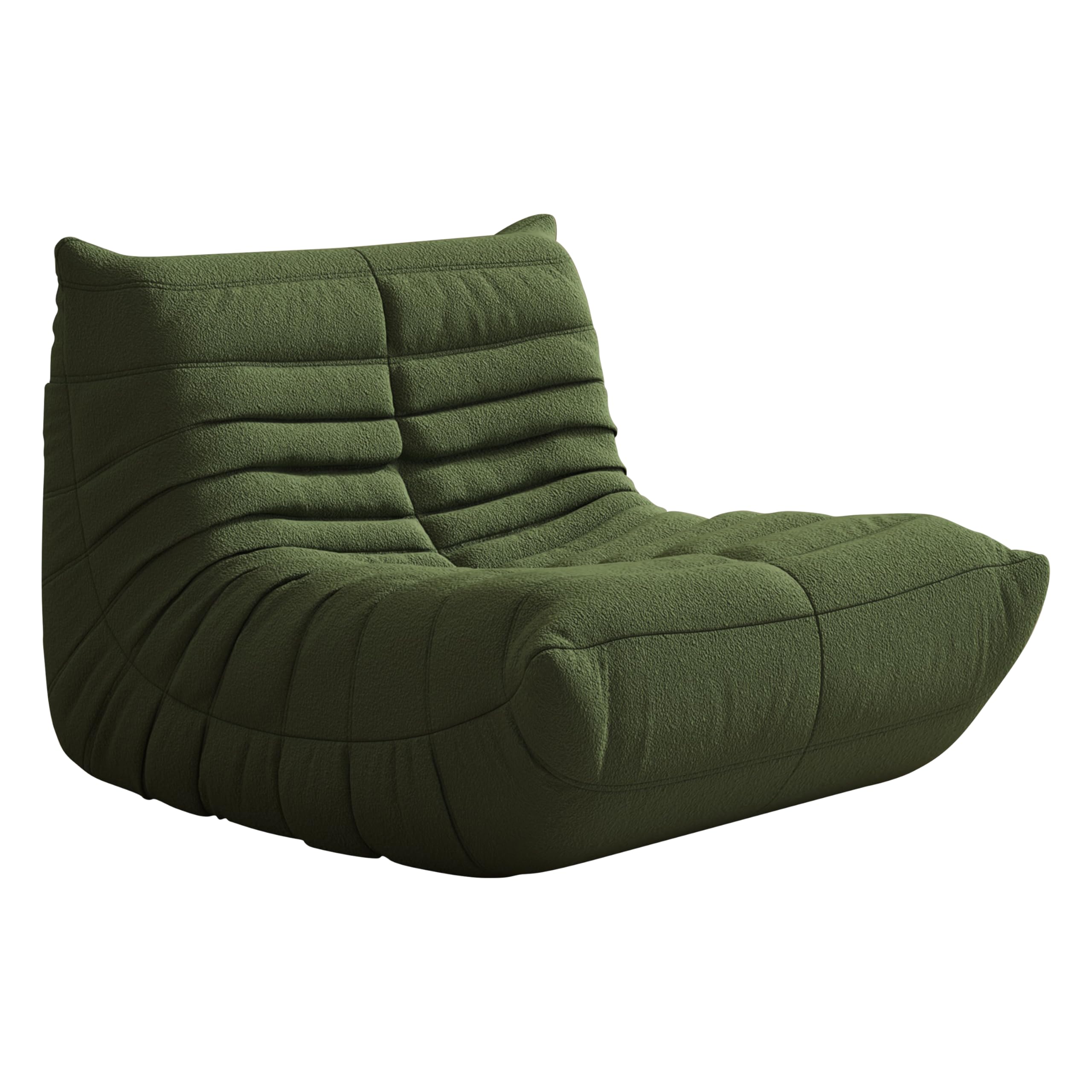 Comfortable Giant Bean Bag Chair for Adults - High Density Foam Fireside Lounger with Soft Teddy Velvet Fabric - Perfect for Living Room, Bedroom, Office & Apartment - Relaxing Floor Sofa for Reading, Gaming & Movie Nights