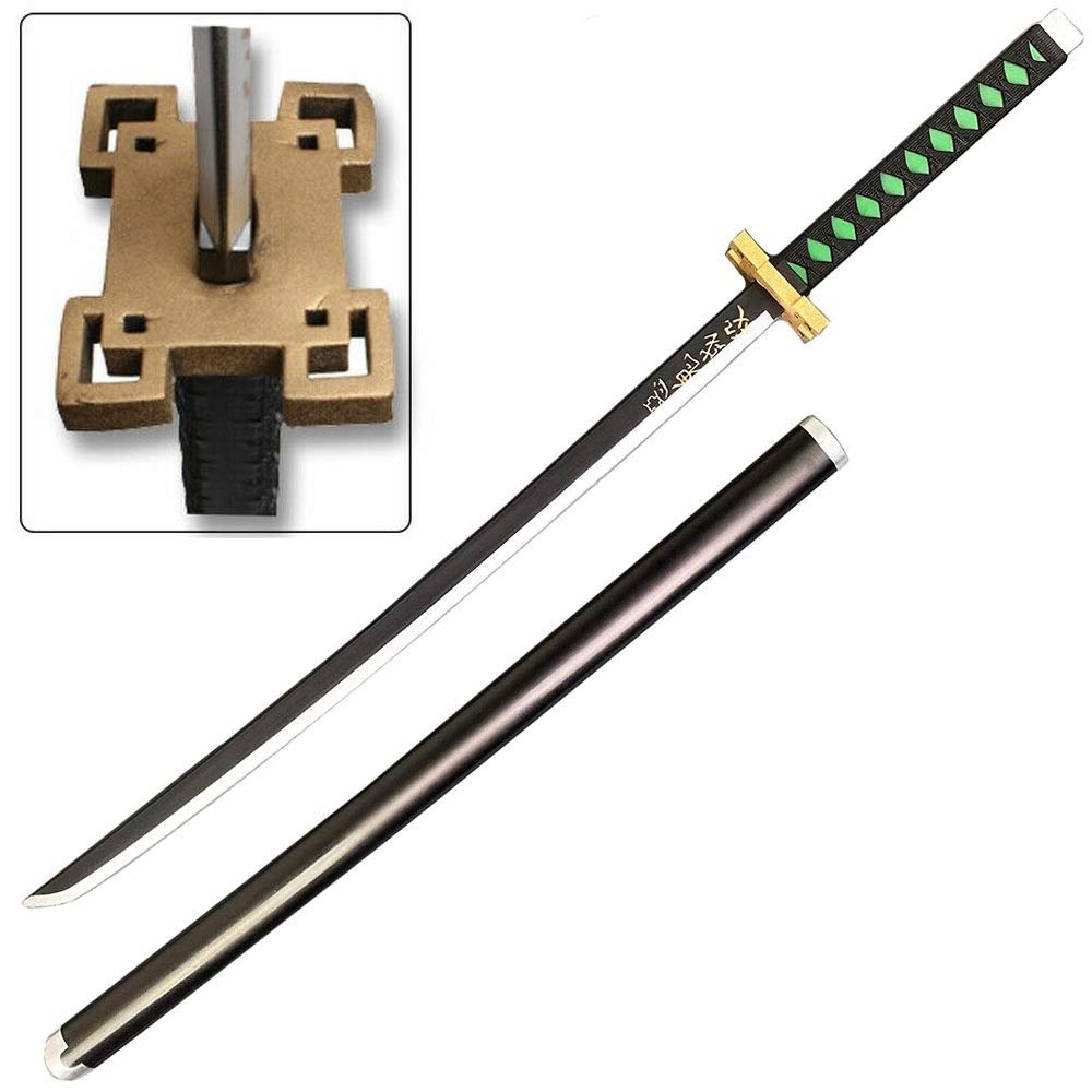 Authentic Tokitou Muichiro Cosplay Katana Sword Replica with Scabbard - Perfect for Anime Conventions, Halloween Costumes & Samurai Themed Parties