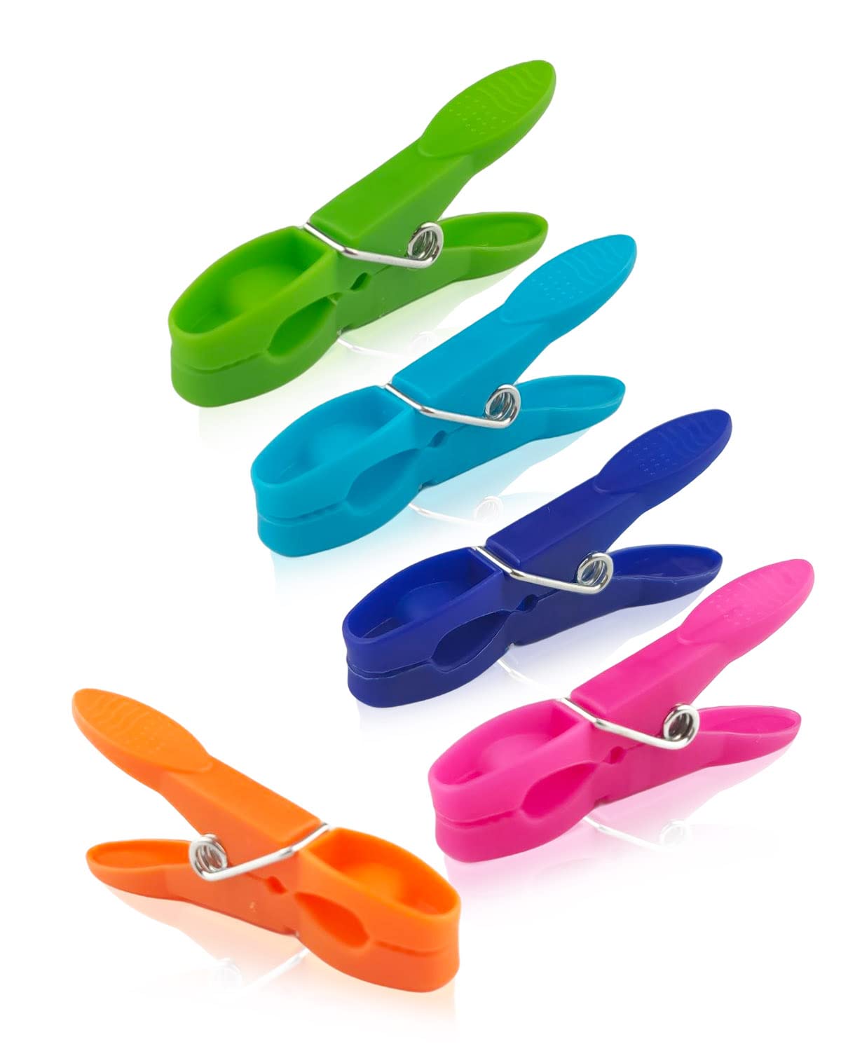 Vidence 50-Pack Durable Clothes Pins with Strong Spring - Colorful Non-Slip Laundry Clips for Clothesline, Hanging Photos, Sealing Food Bags - Ideal for Indoor/Outdoor Drying, Organizing & Crafting