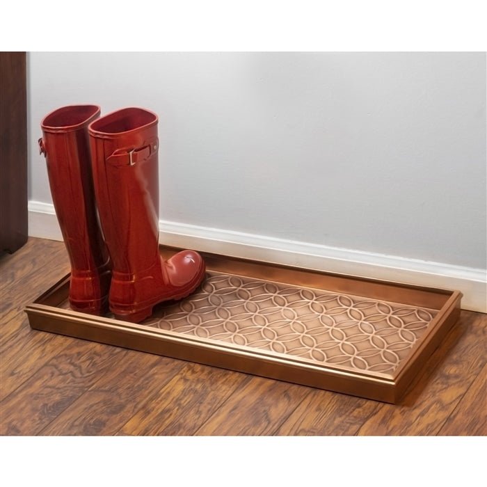 Double Circles Multi-Purpose Boot Tray - Durable Shoe & Boot Drying Mat for Entryway, Mudroom, Garage - Waterproof & Non-Slip Floor Protector