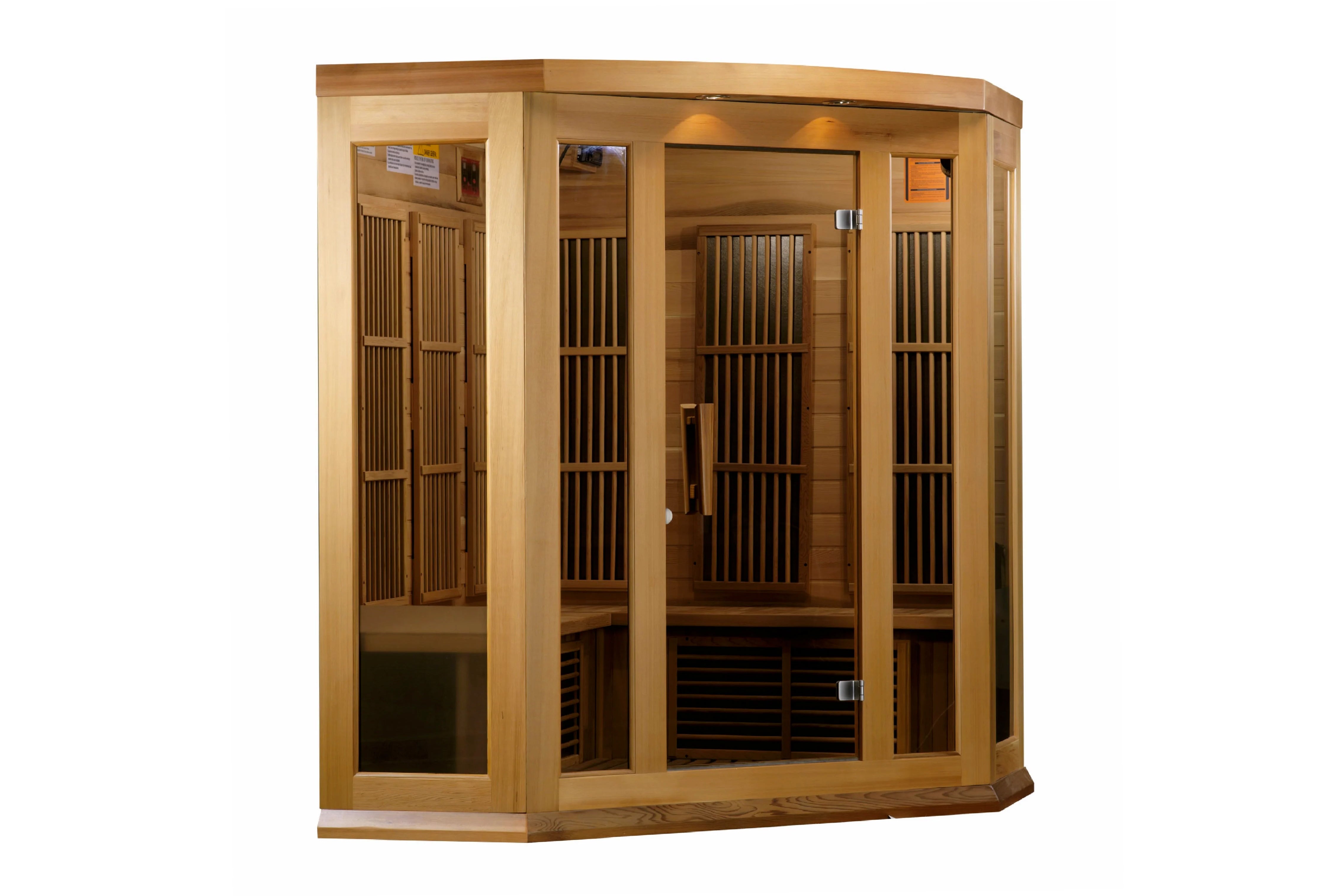Maxxus Avignon Edition 3-Person Corner Low EMF FAR Infrared Sauna for Home Relaxation & Detox - Perfect for Wellness, Muscle Recovery & Stress Relief