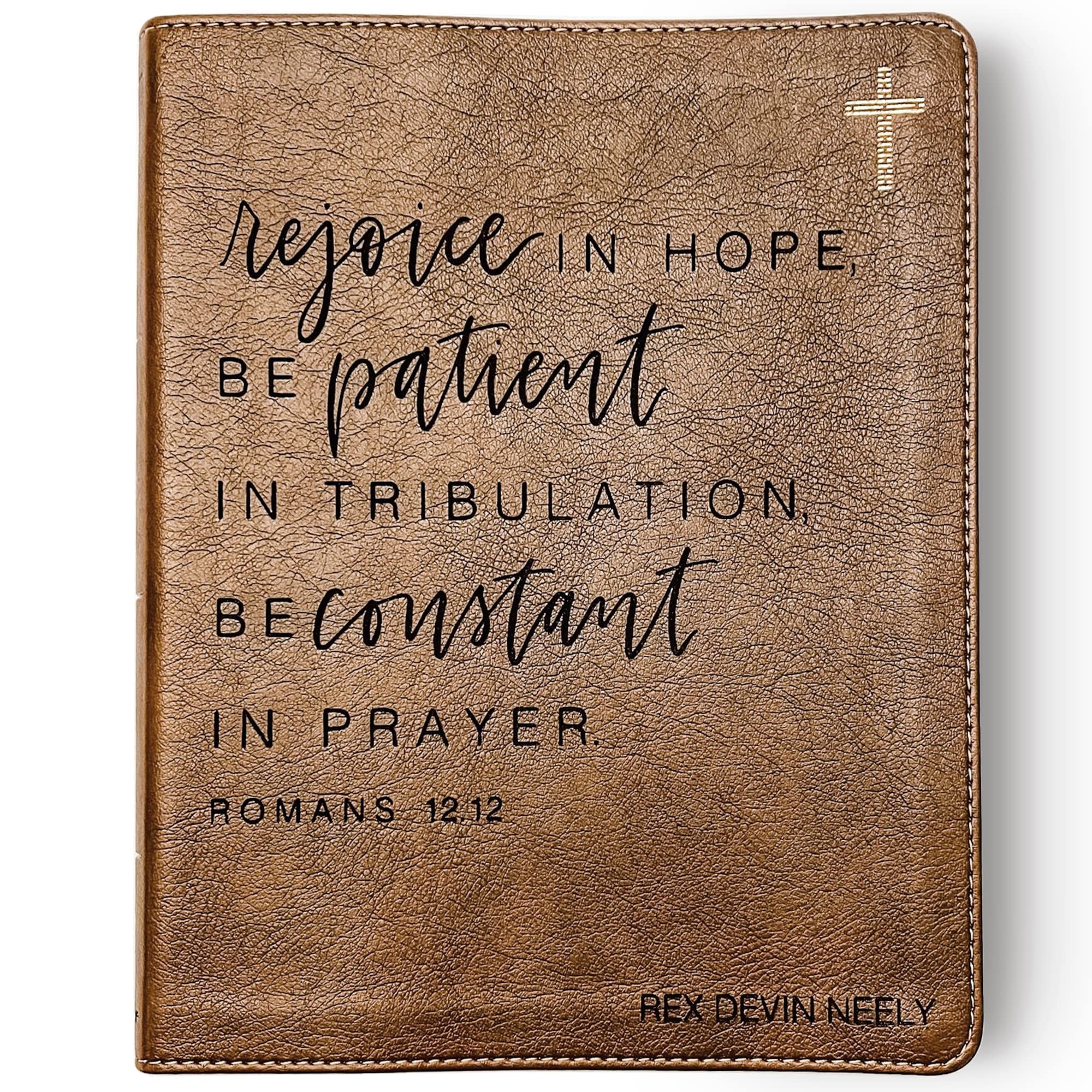 Hand Illustrated & Laser Engraved NIV Journaling Bible - Personalized Christian Gift with Custom Name Engraving | Perfect for Bible Study, Prayer Journaling & Spiritual Gifts
