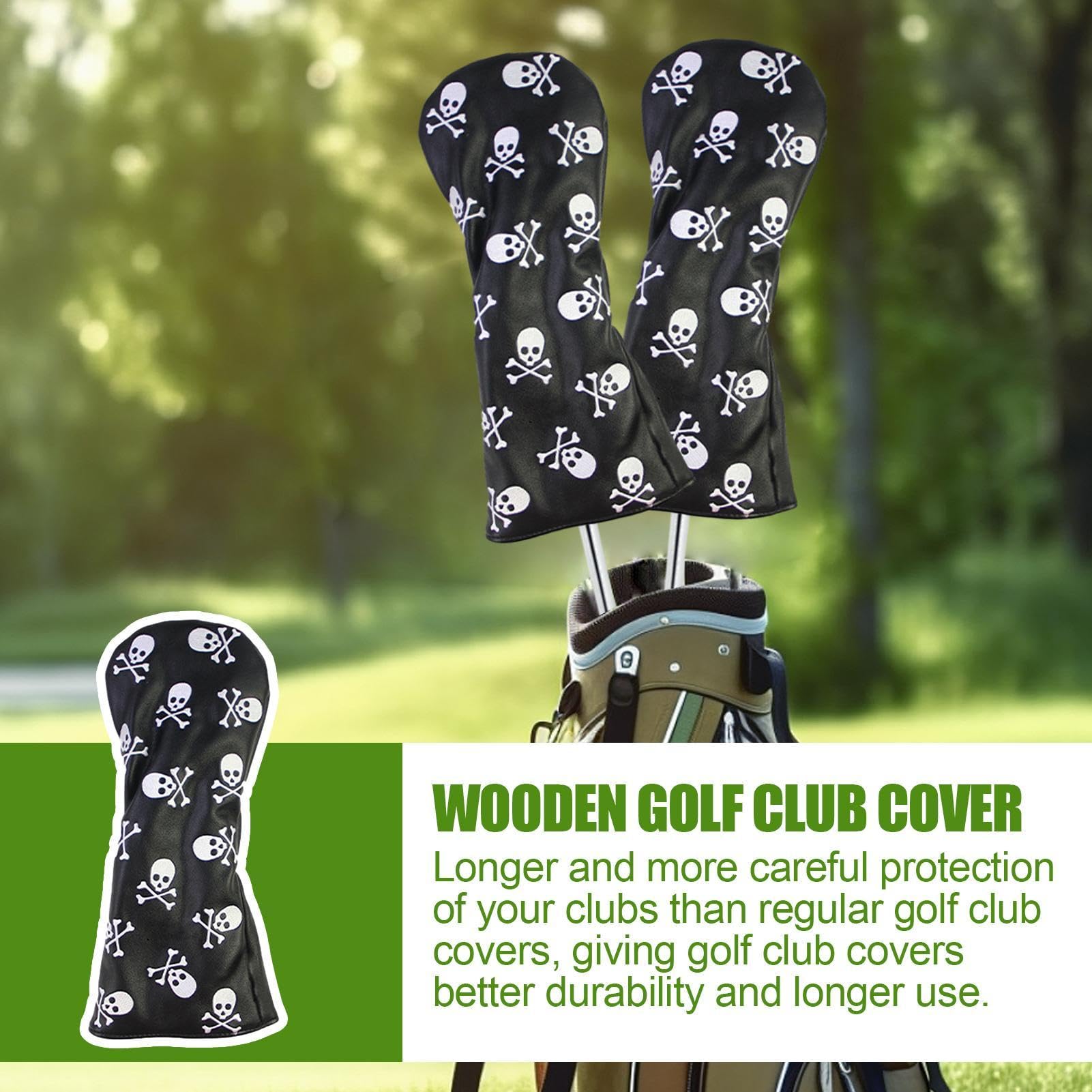 Premium PU Leather Golf Club Headcovers - Universal Fit for Drivers, Woods & Wedges | Waterproof Protection for Golf Enthusiasts & Professionals | Perfect for Course Play, Travel & Club Storage
